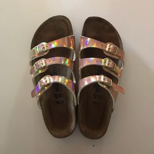Birkenstock Florida rose gold metallic